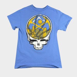 Grateful Dead Denver Nuggets Shirt Steal Your Face Nugs Basketball Blue NBA S/M
